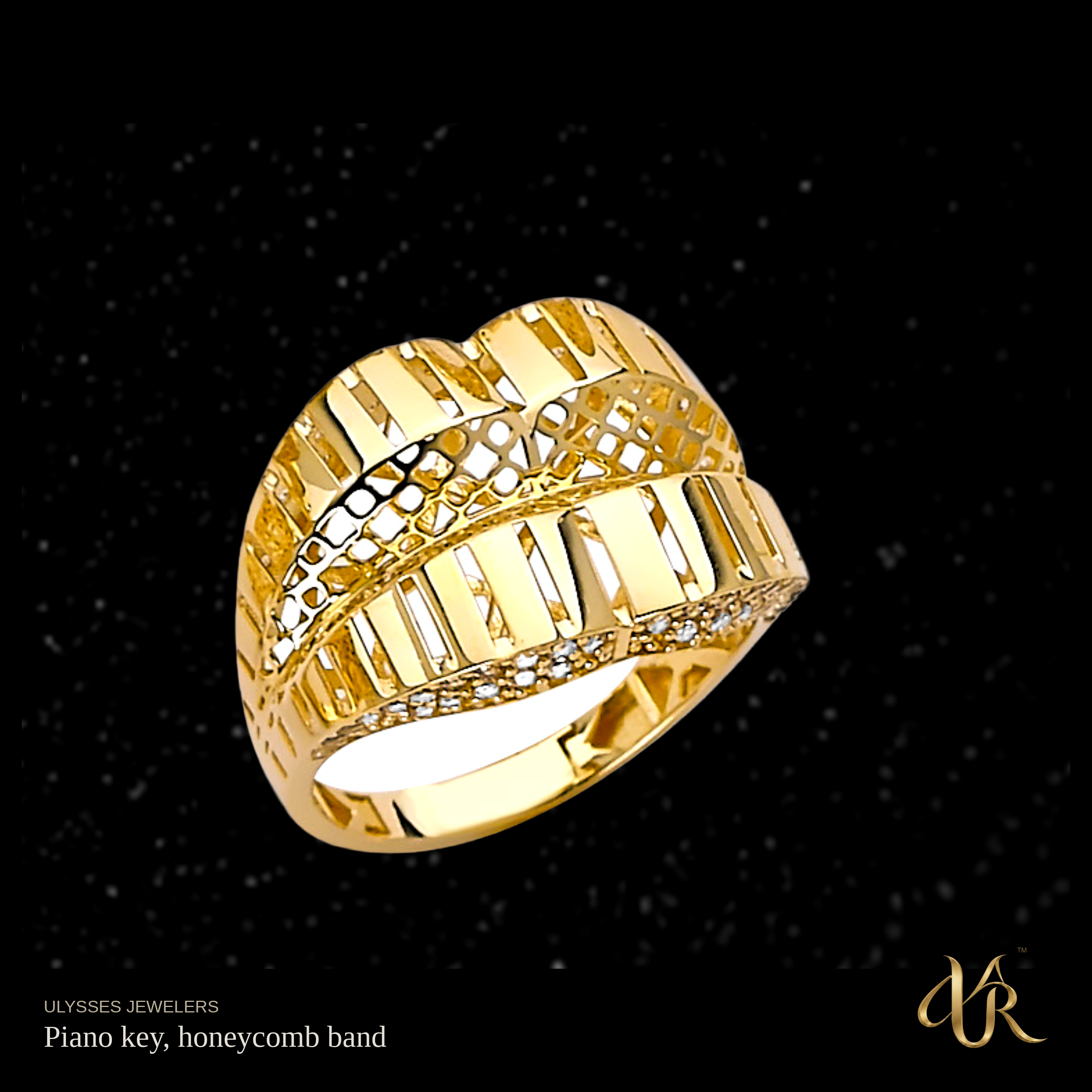 Piano key, honeycomb band