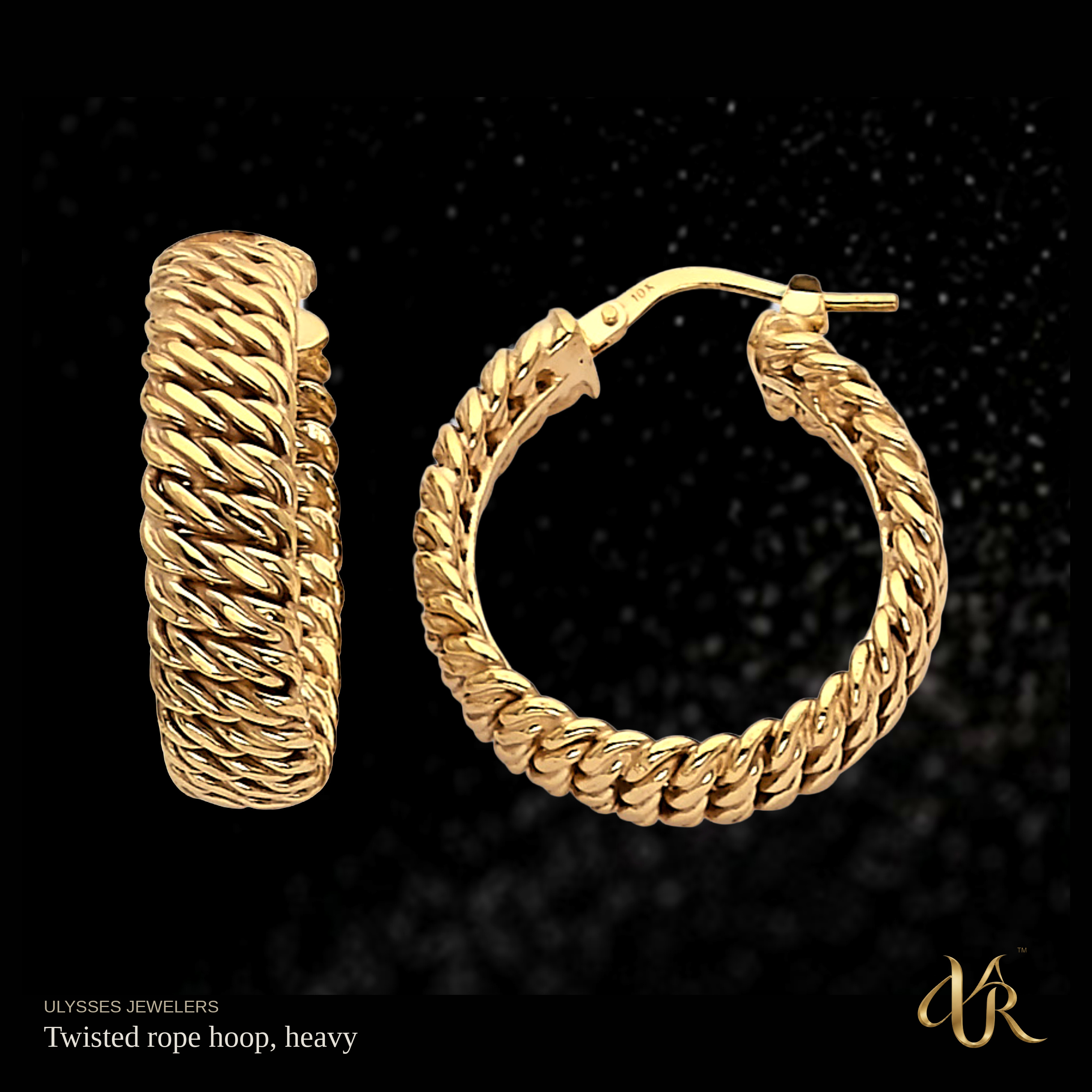 Twisted rope hoop, heavy
