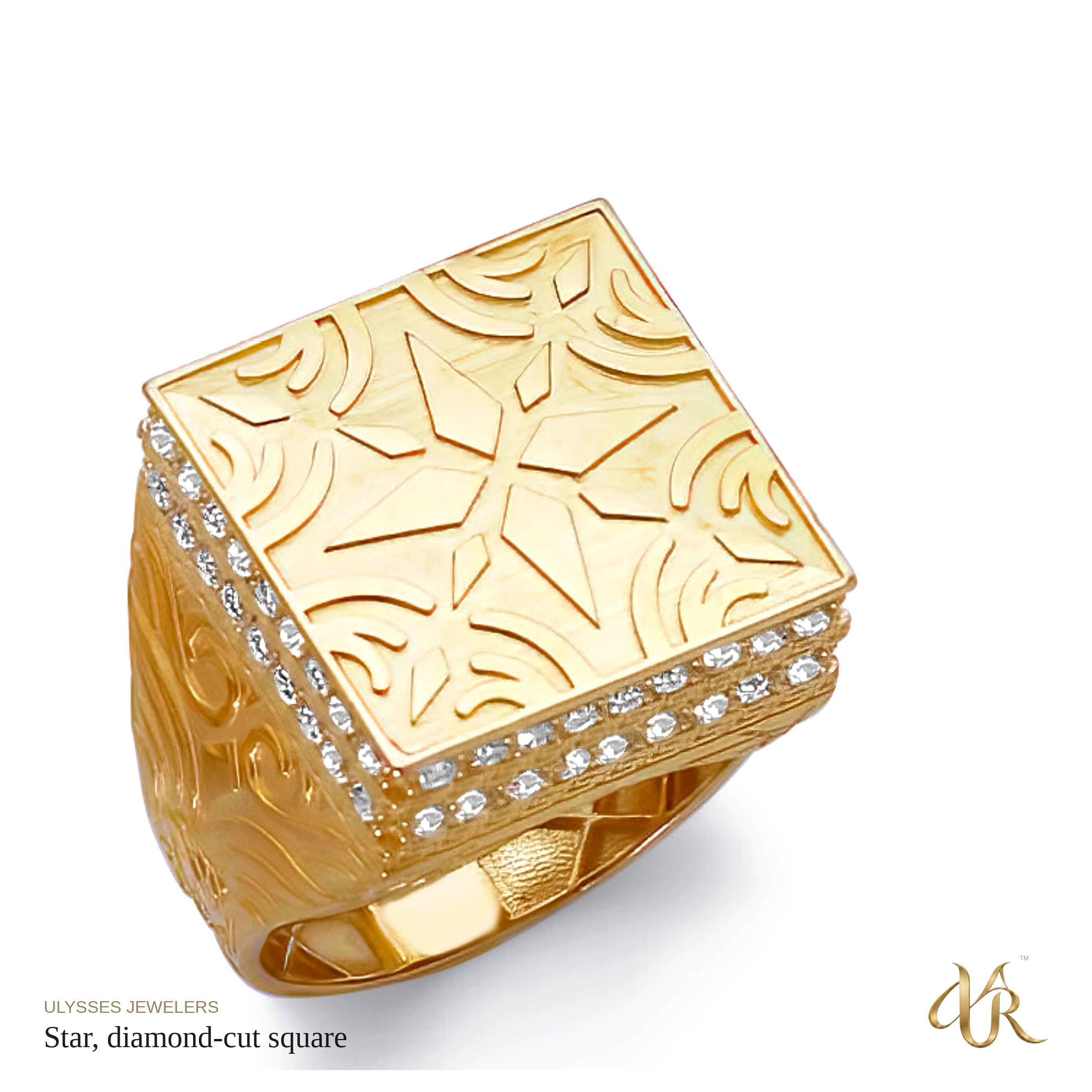 Star, diamond-cut square