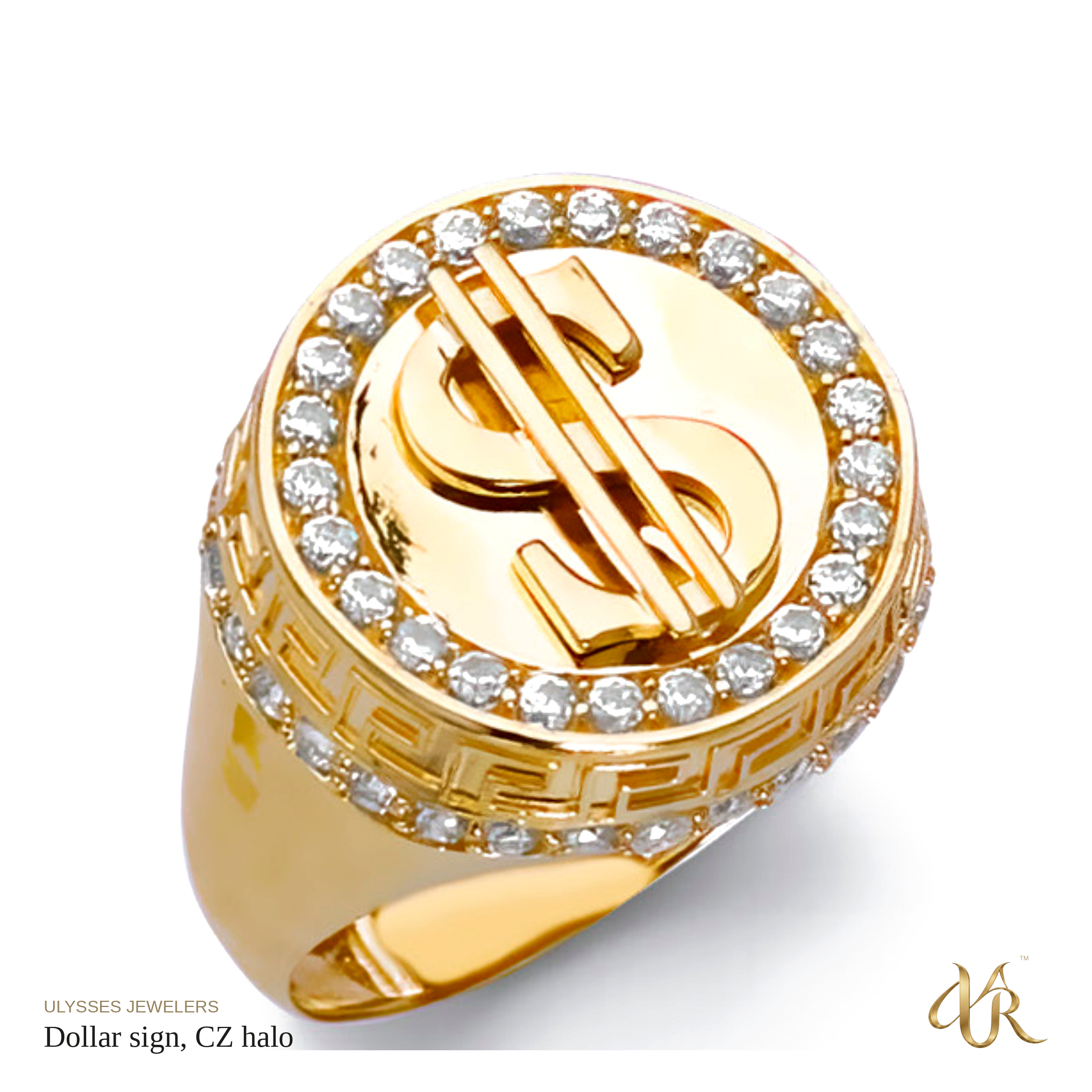 Dollar sign, CZ halo