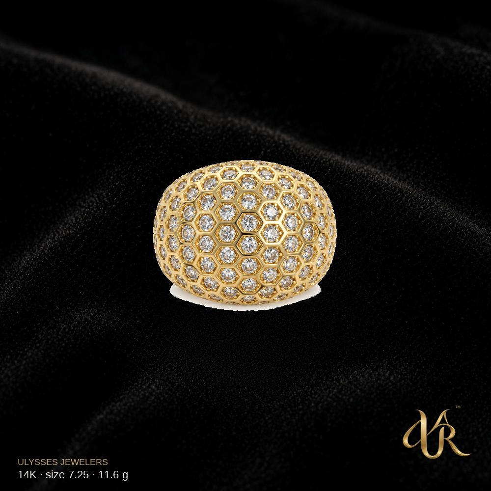 14K Women's ring, size 7.25, 11.6 g