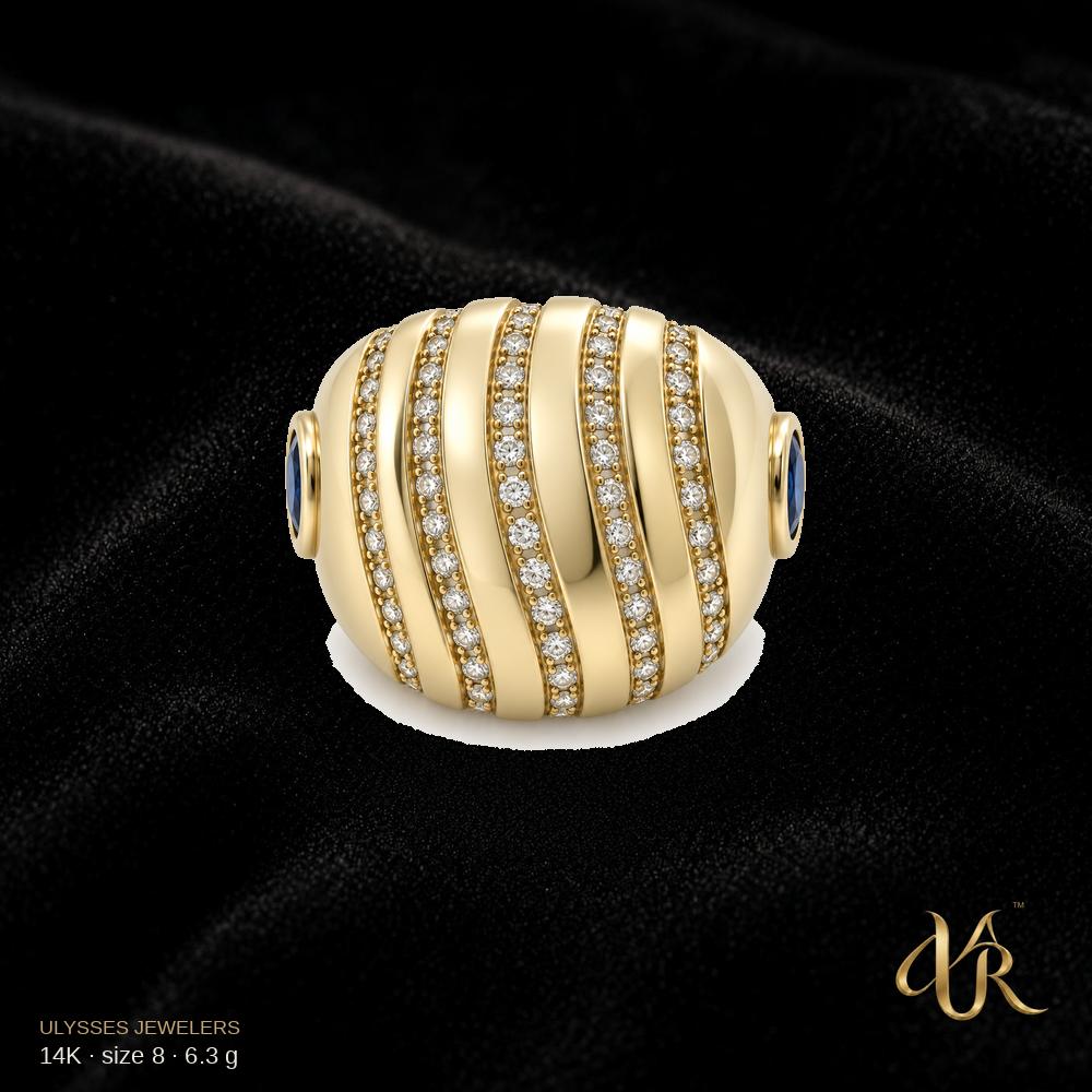 14K Women's Gold Ring, size 8, 6.3 g