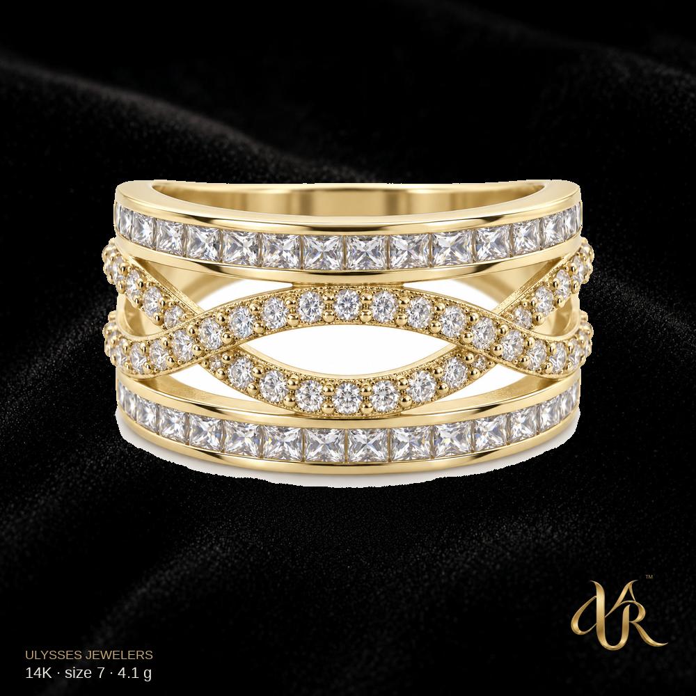 14K Women's Gold Ring, size 7, 4.1 g A