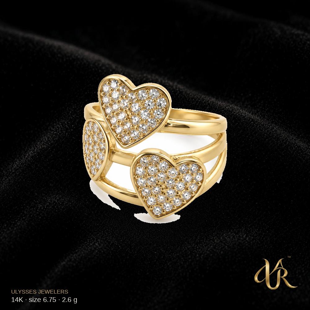 14K Women's ring, size 6.75, 2.6 g