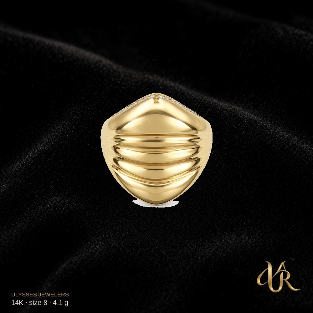14K Women's Gold Ring, size 8, 4.1 g