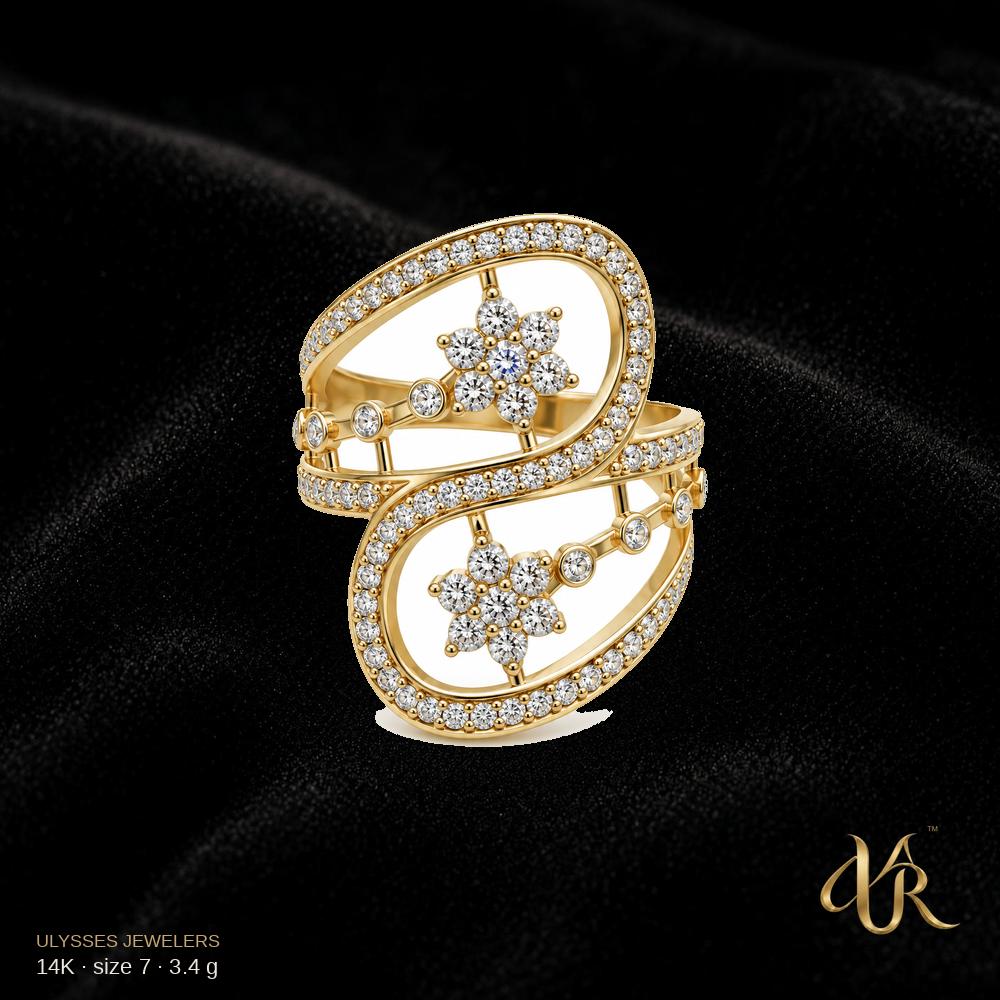 14K Women's Gold Ring, size 7, 3.4 g