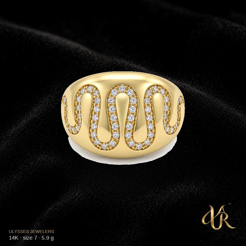 14K Women's Gold Ring, size 7, 5.9 g