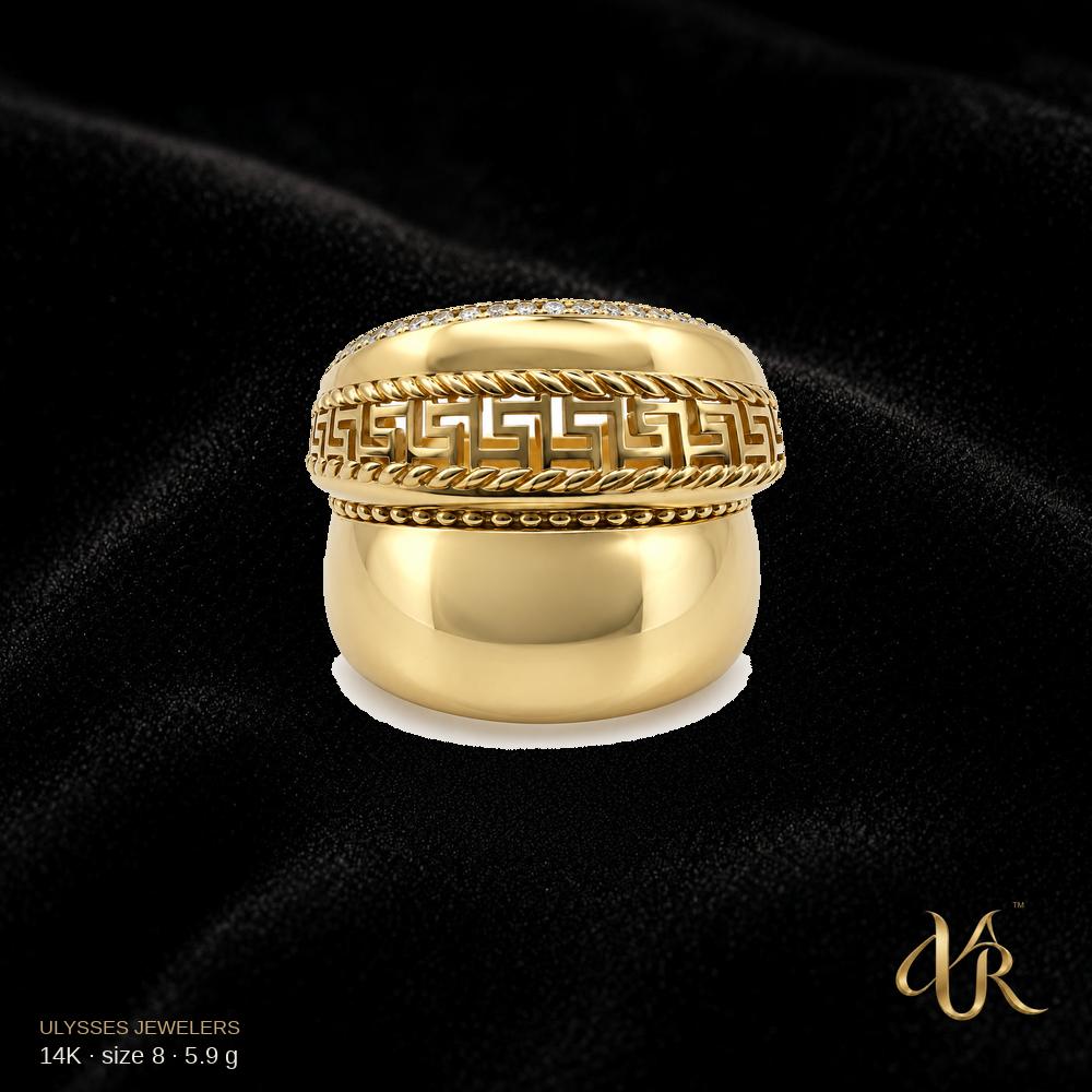 14K Women's Gold Ring, size 8, 5.9 g