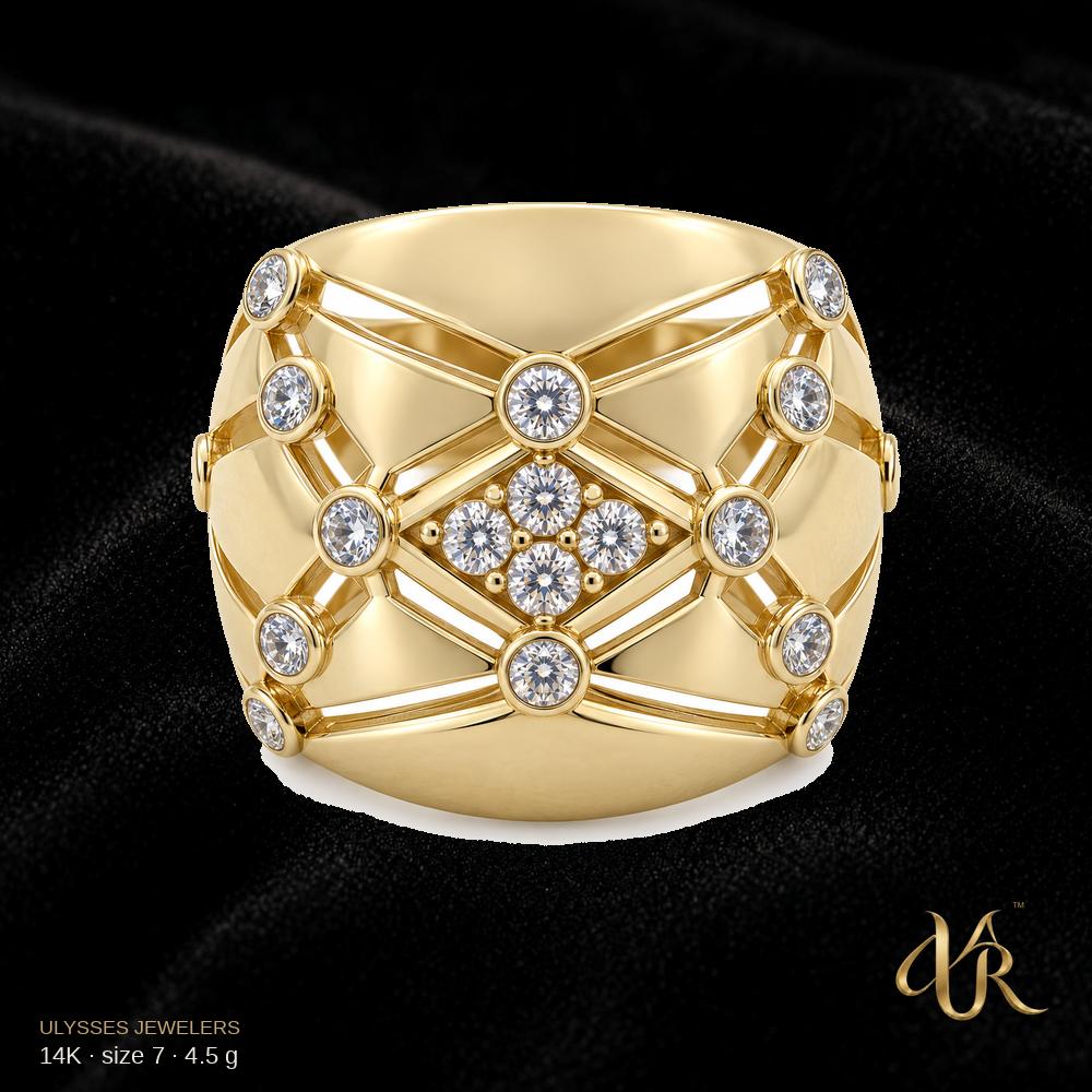 14K Women's Gold Ring, size 7, 4.5 g A