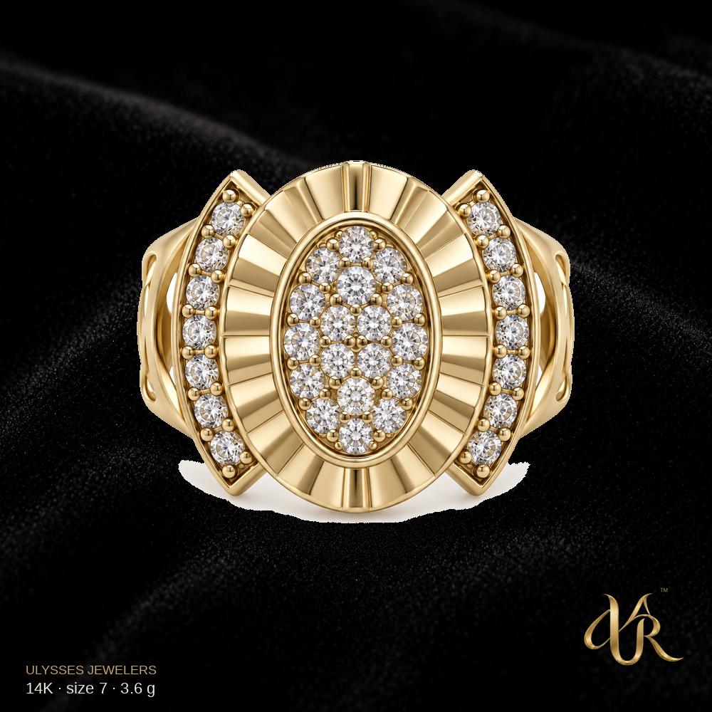 14K Women's Gold Ring, size 7, 3.6 g B
