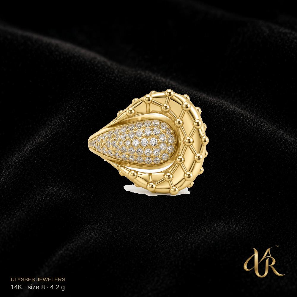 14K Women's Gold Ring, size 8, 4.2 g