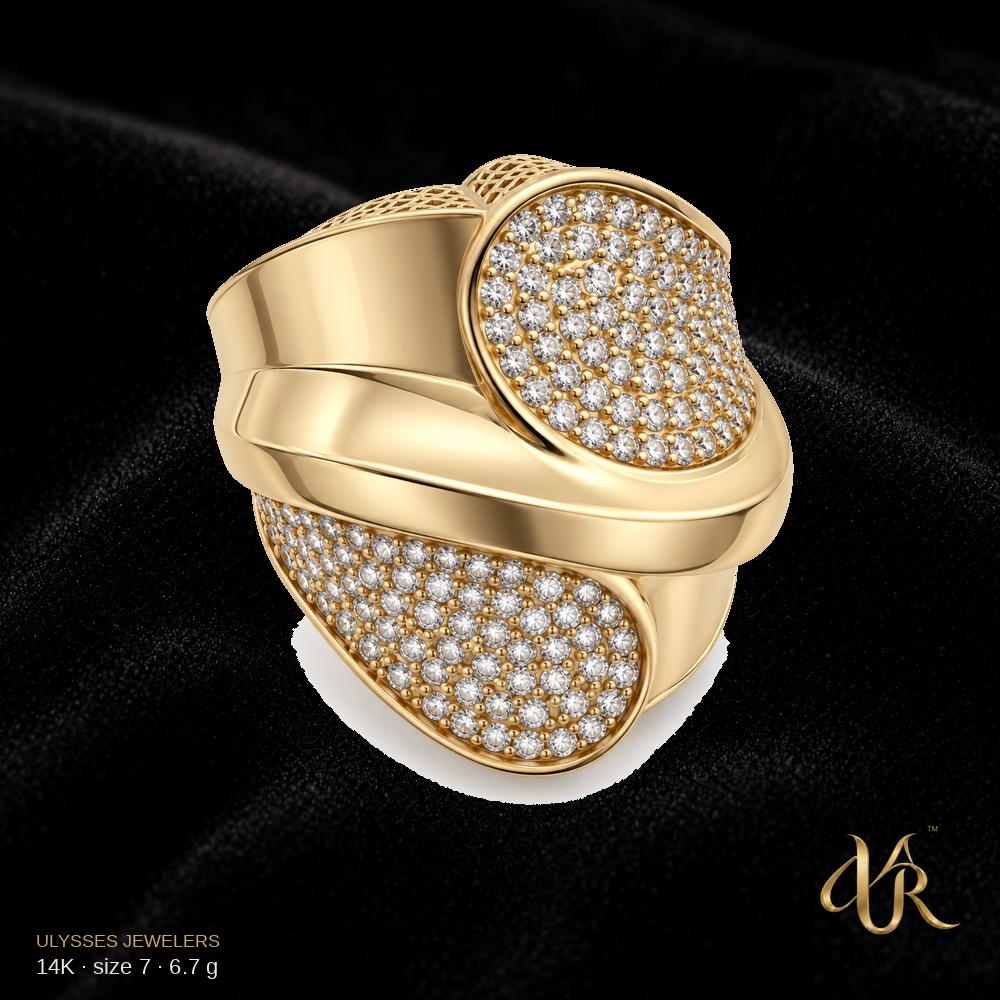 14K Women's Gold Ring, size 7, 6.7 g