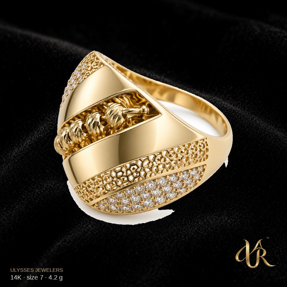 14K Women's Gold Ring, size 7, 4.2 g