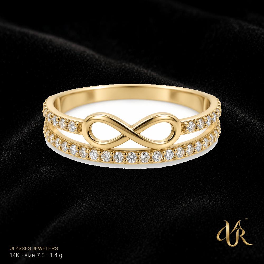 14K Women's ring, size 7.5, 1.4 g A