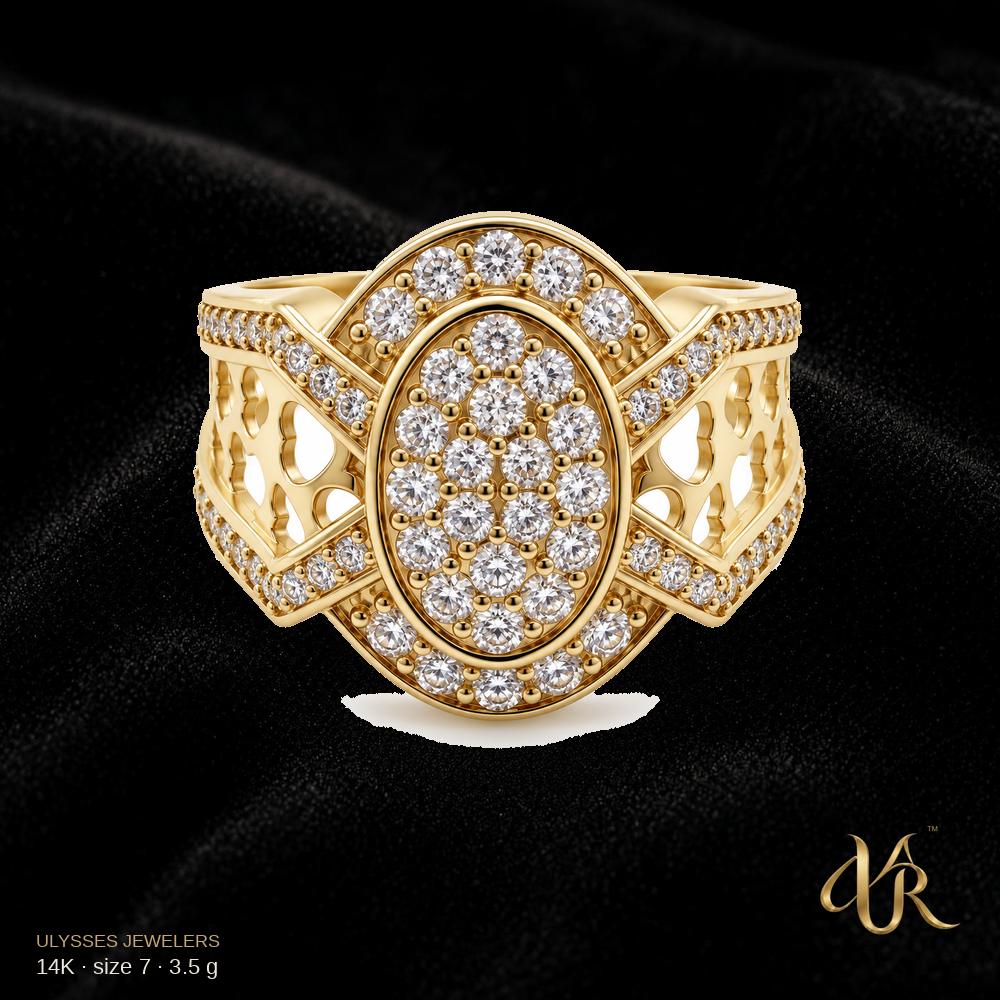 14K Women's Gold Ring, size 7, 3.5 g