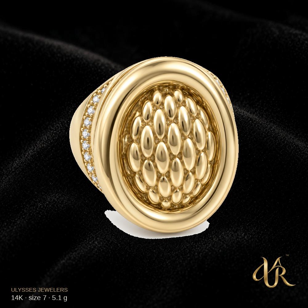 14K Women's Gold Ring, size 7, 5.1 g A
