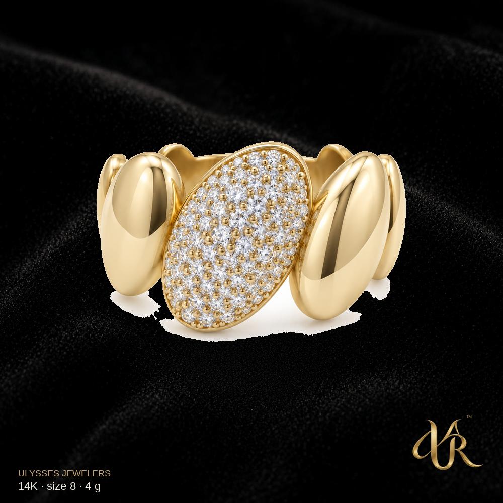 14K Women's Gold Ring, size 8, 4 g