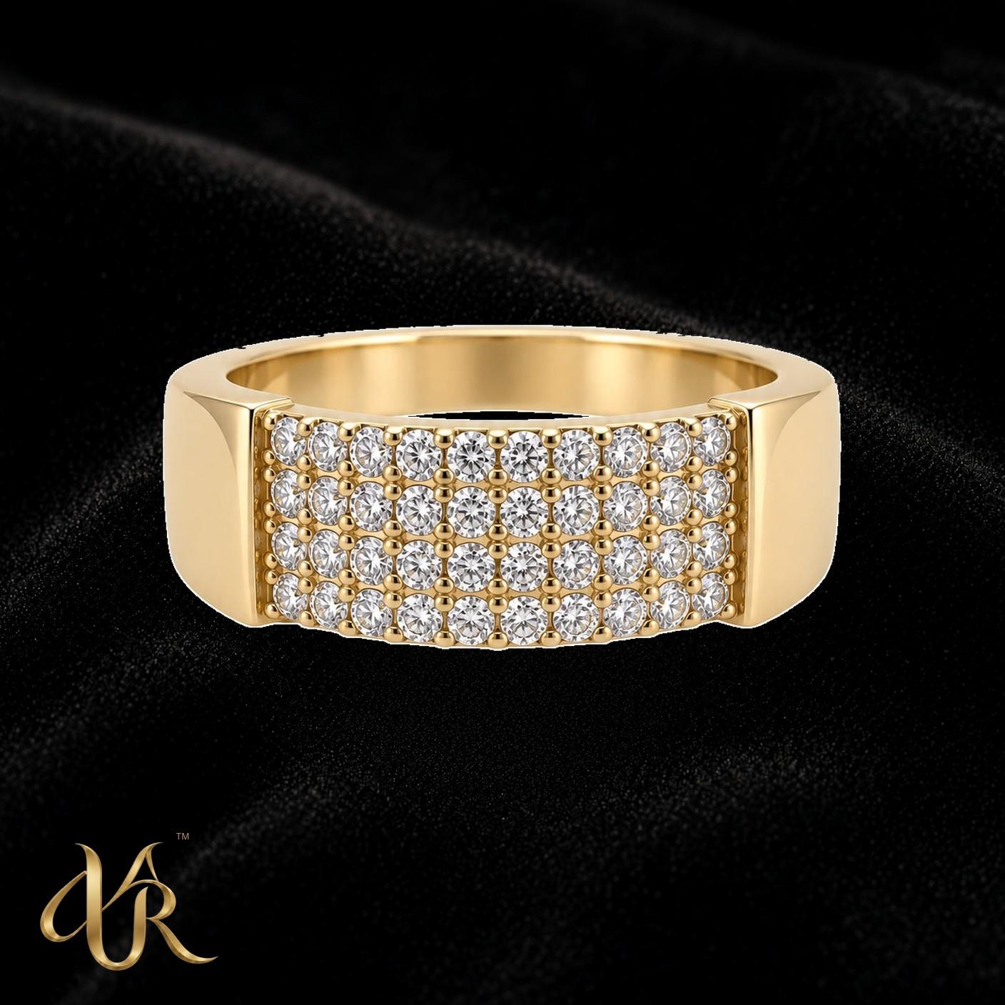 Triple pavé row