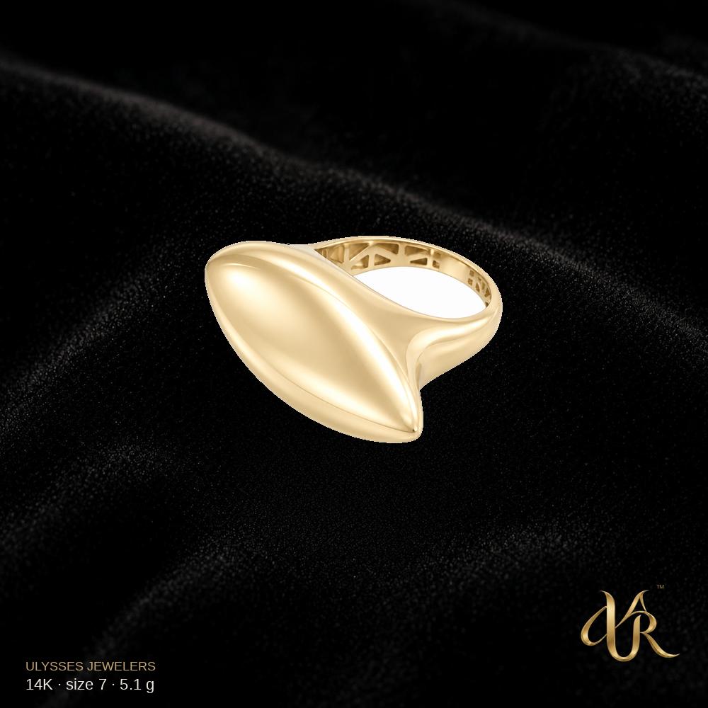 14K Women's Gold Ring, size 7, 5.1 g