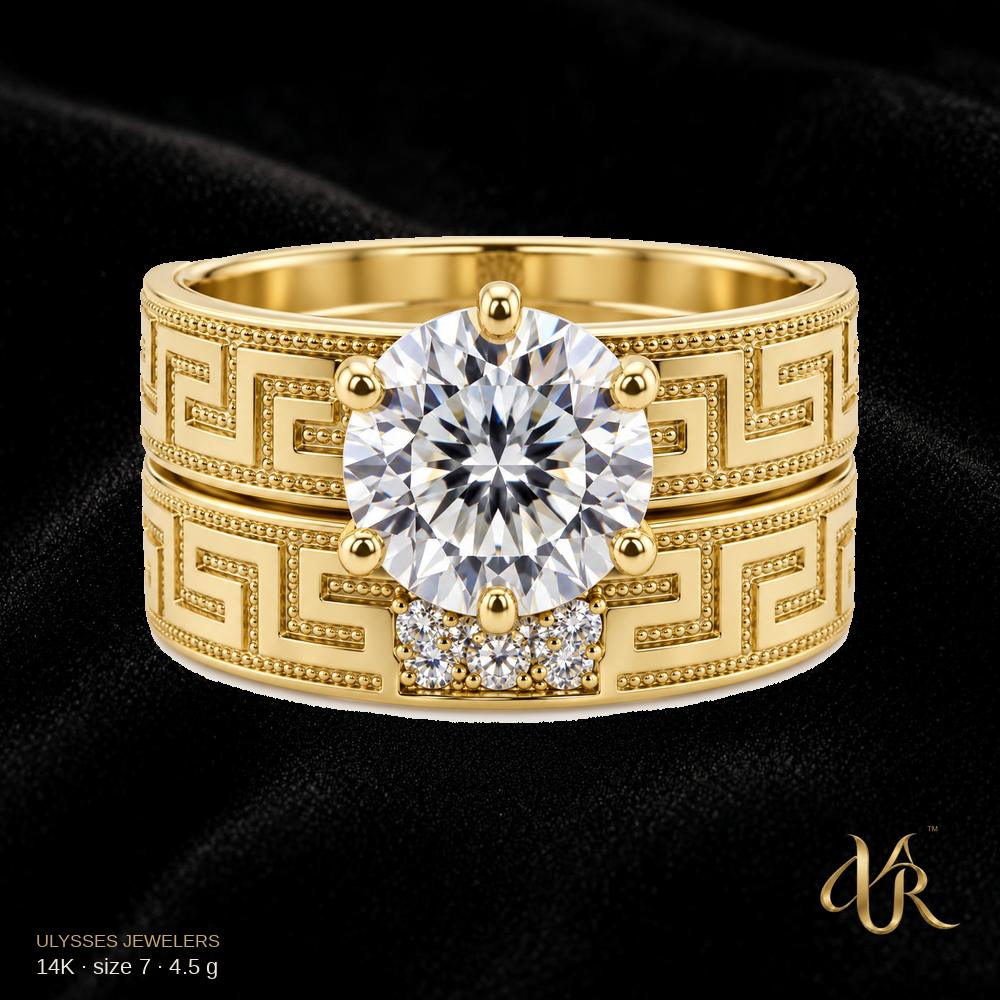 14K Engagement Gold Ring, size 7, 4.5 g