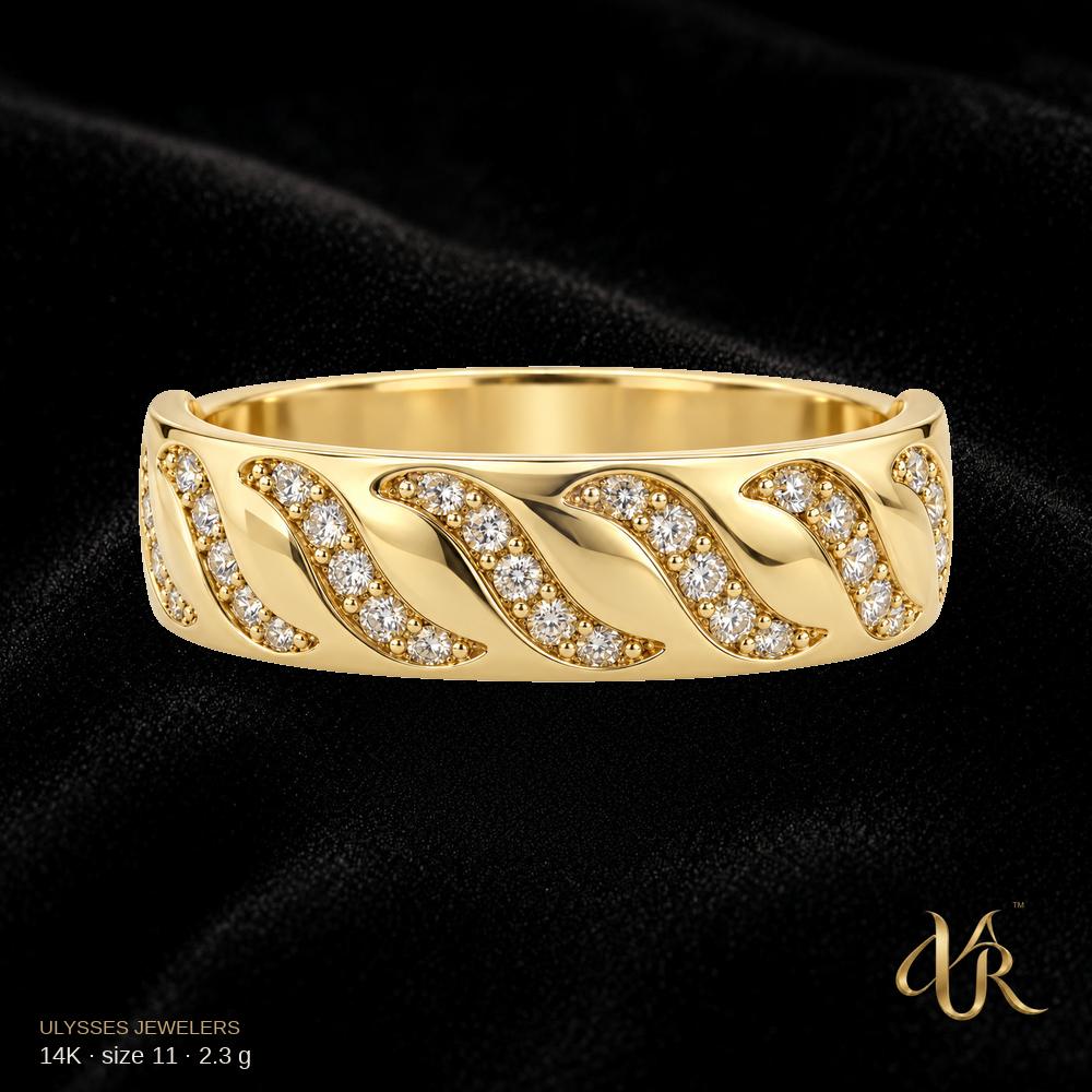 14K Engagement Gold Ring, size 11, 2.3 g