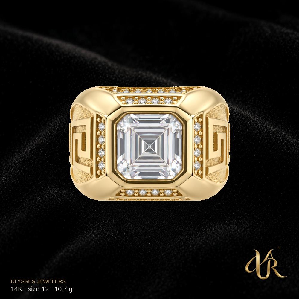 14K Men's Gold Ring, size 12, 10.7 g