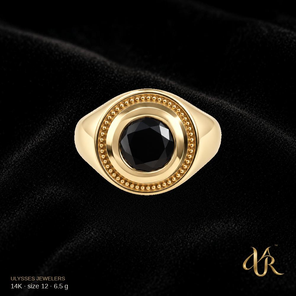 14K Men's Gold Ring, size 12, 6.5 g A