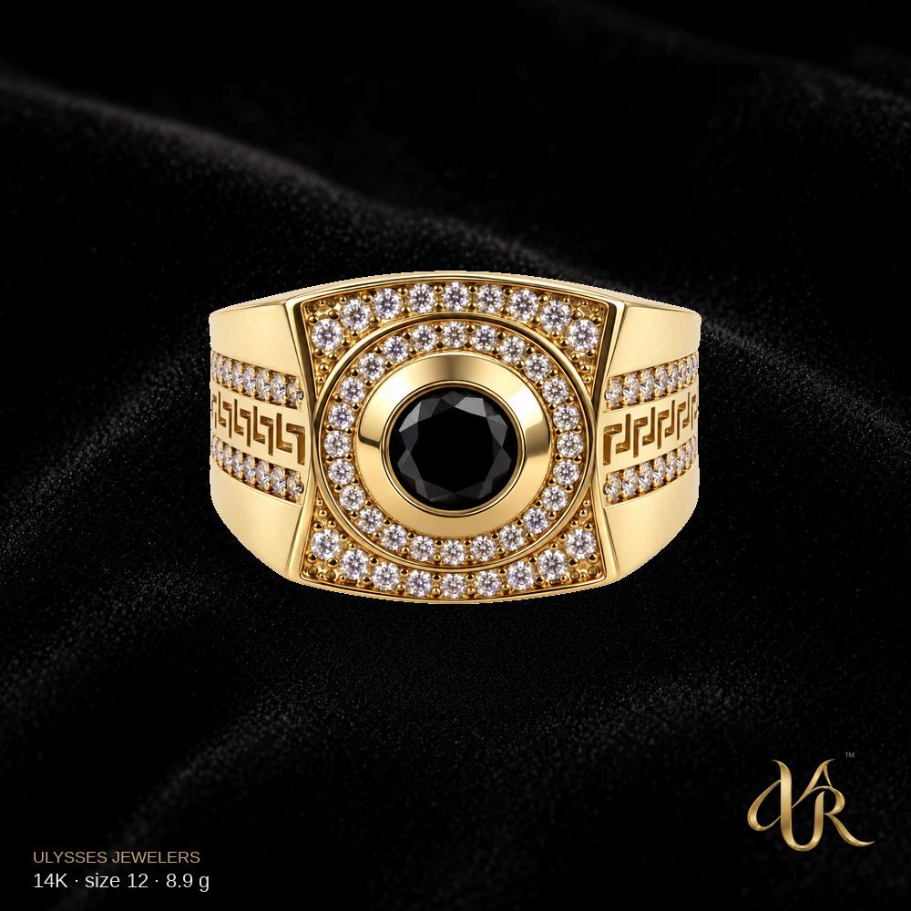 14K Men's Gold Ring, size 12, 8.9 g
