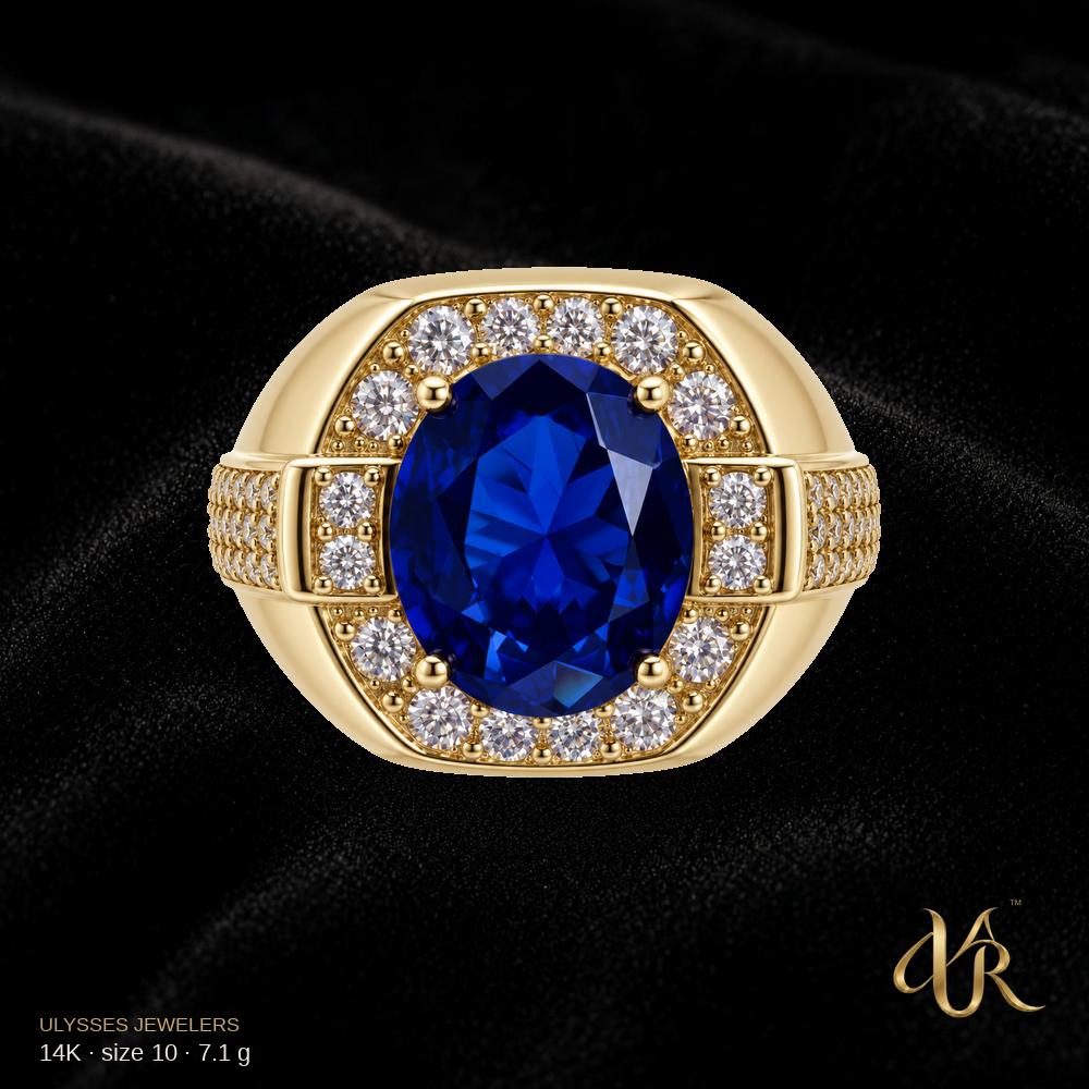 14K Men's ring, size 10, 7.1 g