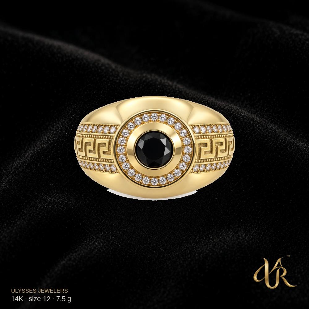 14K Men's ring, size 12, 7.5 g