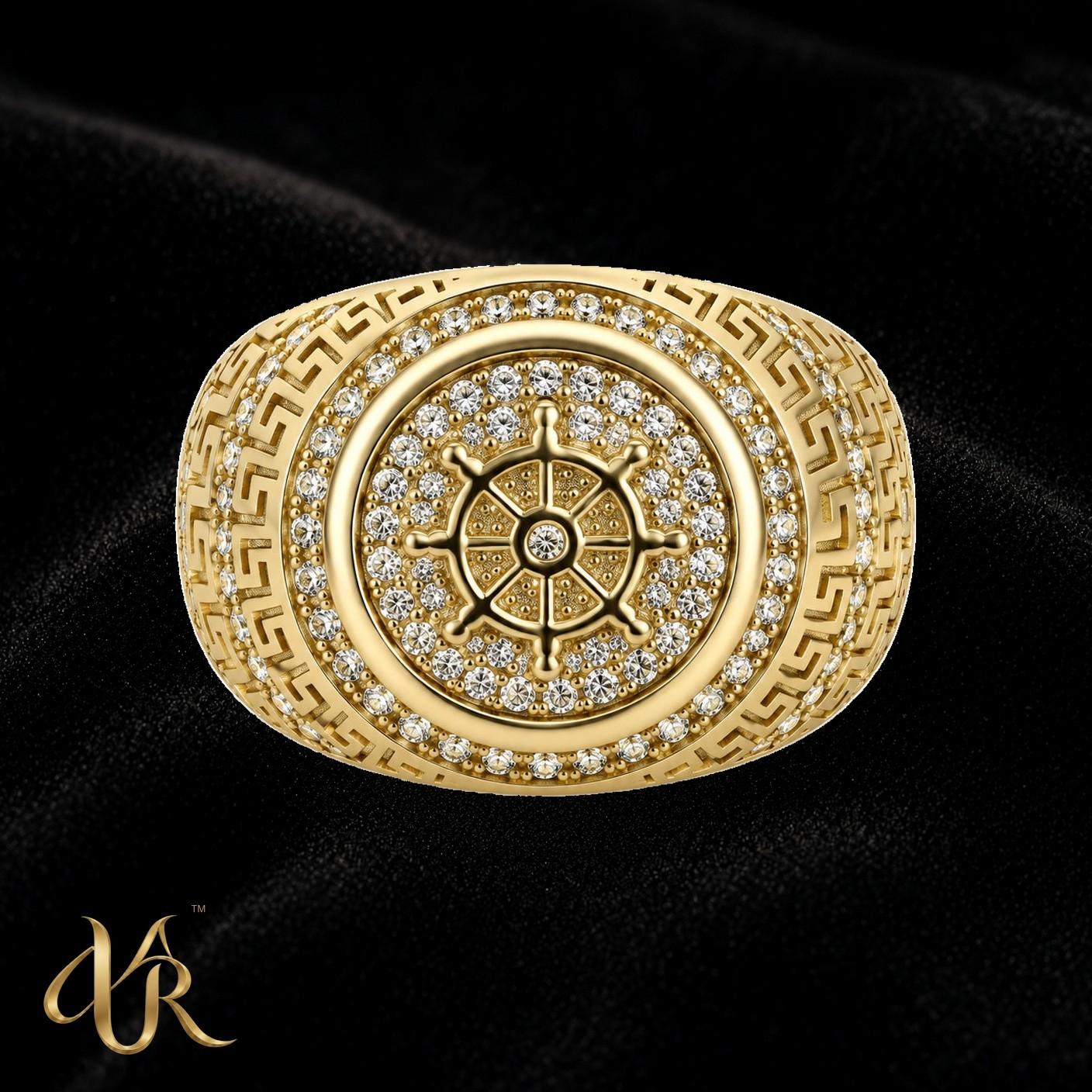 Oval pavé medallion