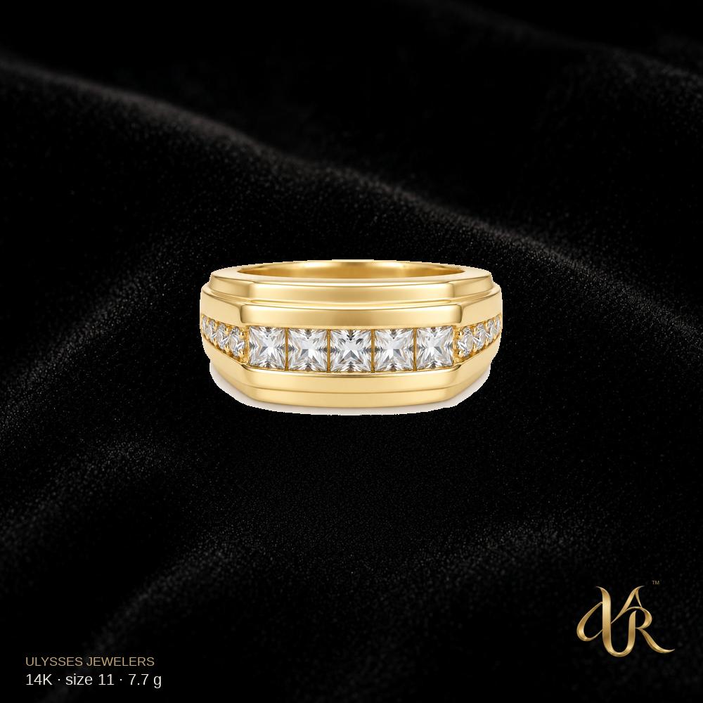 14K Men's Gold Ring, size 11, 7.7 g