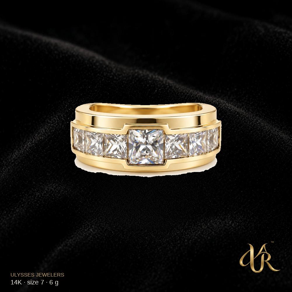 14K Men's Gold Ring, size 7, 6 g