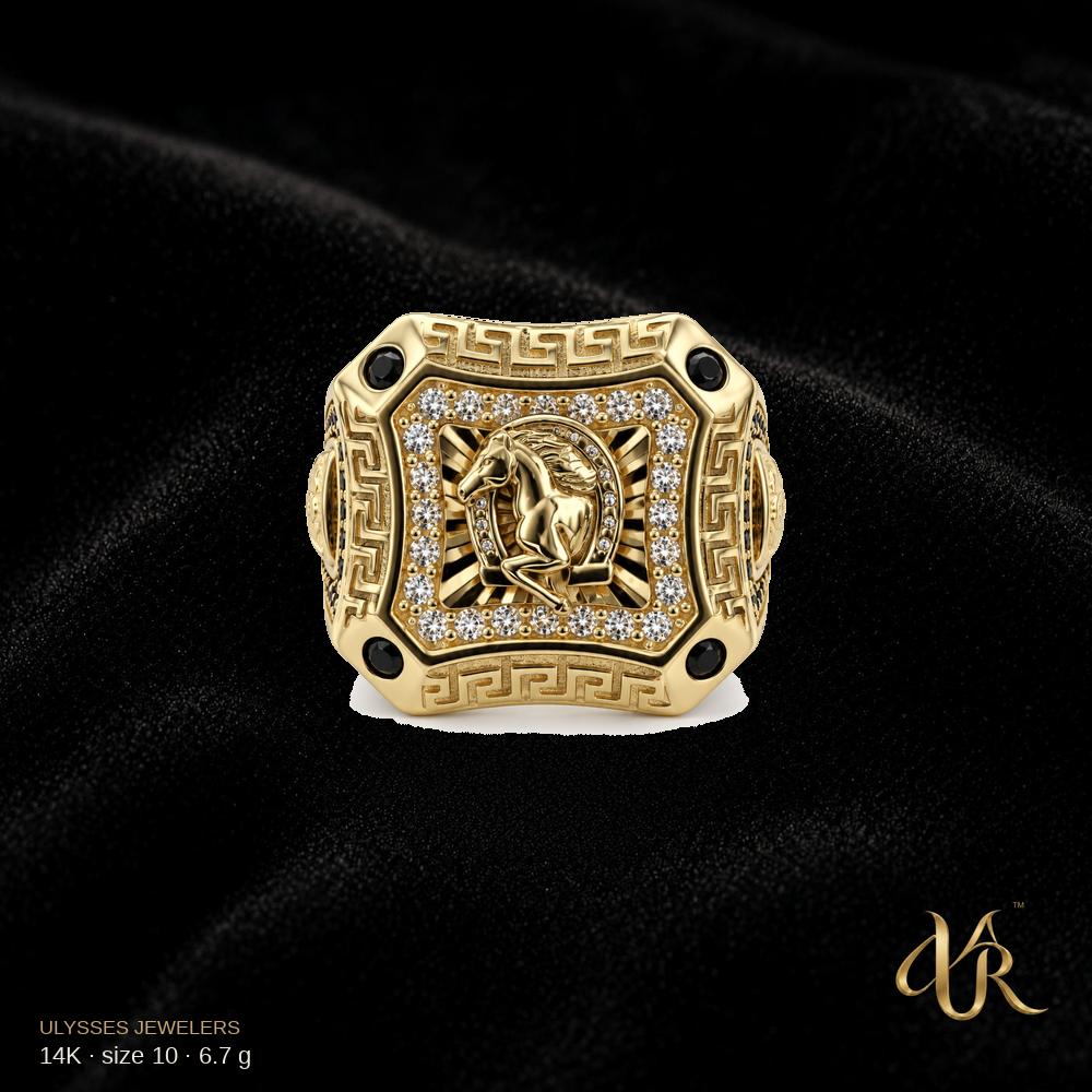 14K Men's Gold Ring, size 10, 6.7 g