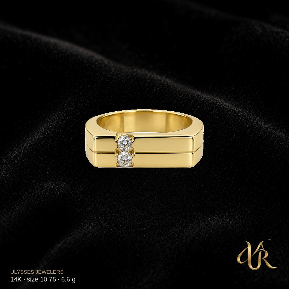 14K Men's Gold Ring, size 10.75, 6.6 g