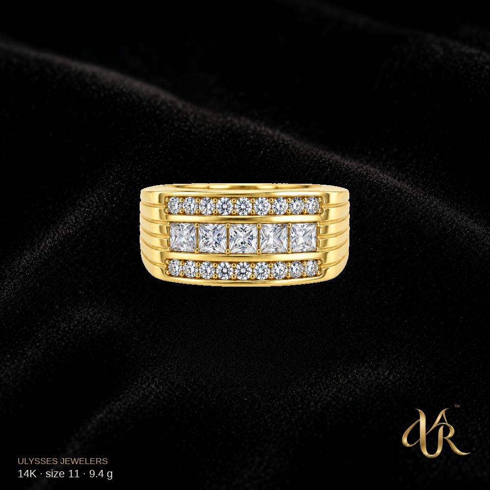 14K Men's Gold Ring, size 11, 9.4 g