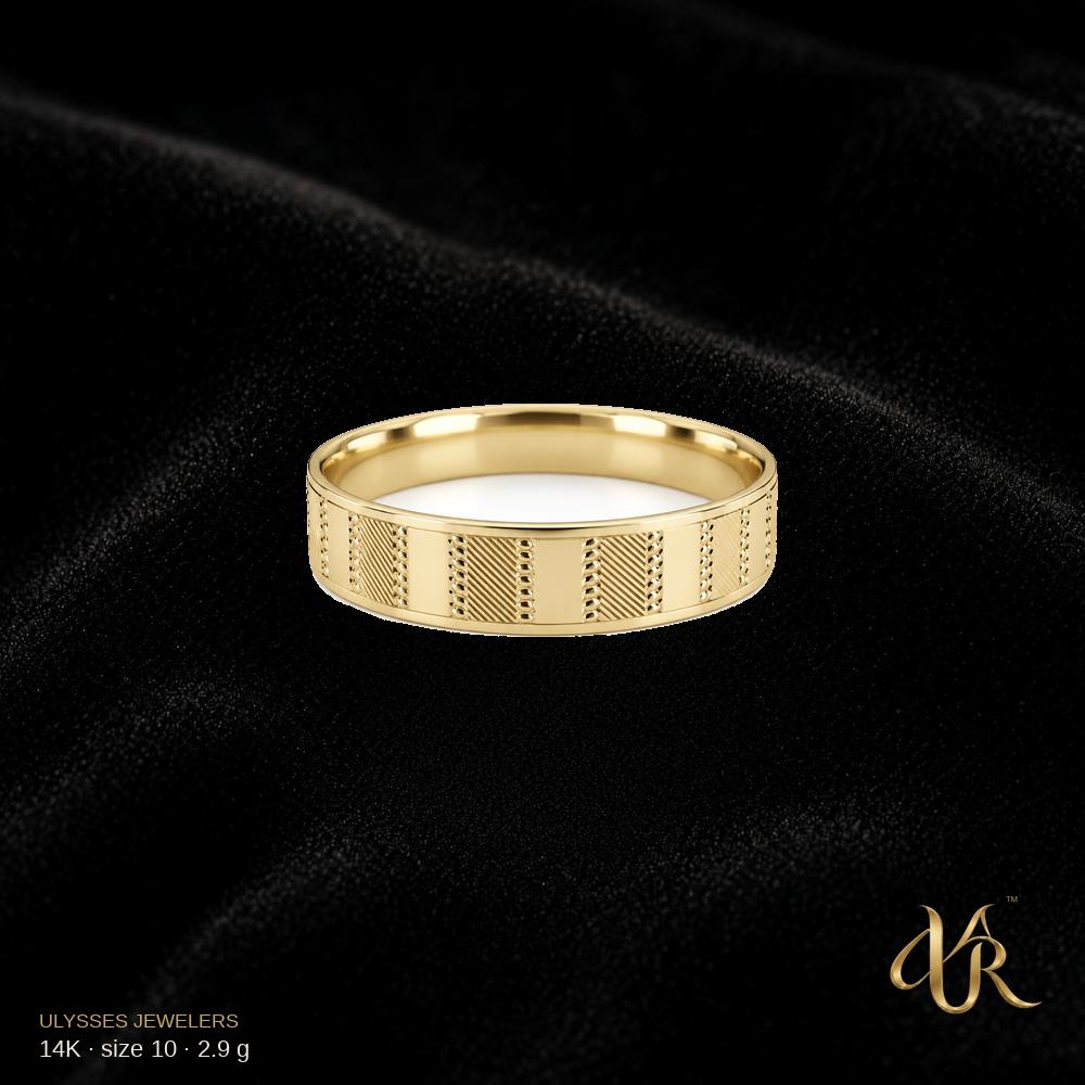 14K Men's Gold Ring, size 10, 2.9 g