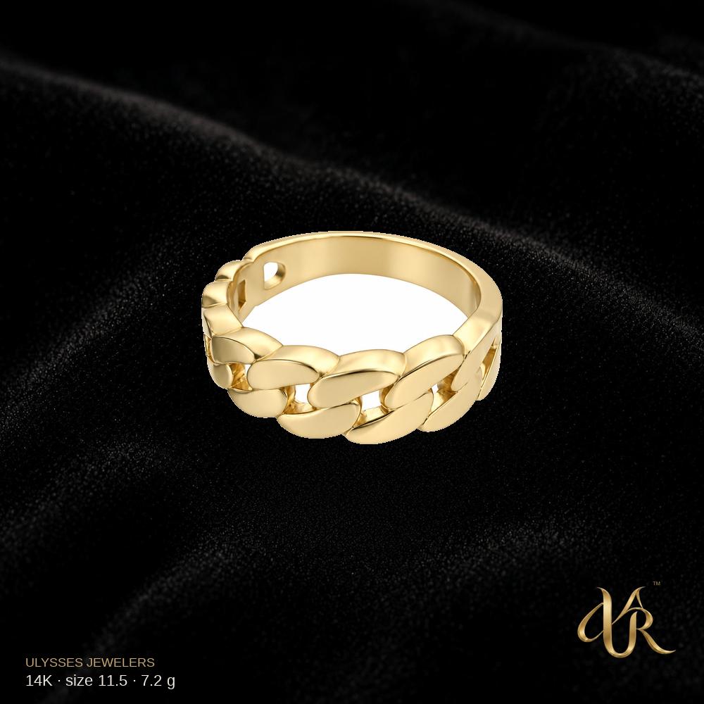 14K Men's Gold Ring, size 11.5, 7.2 g