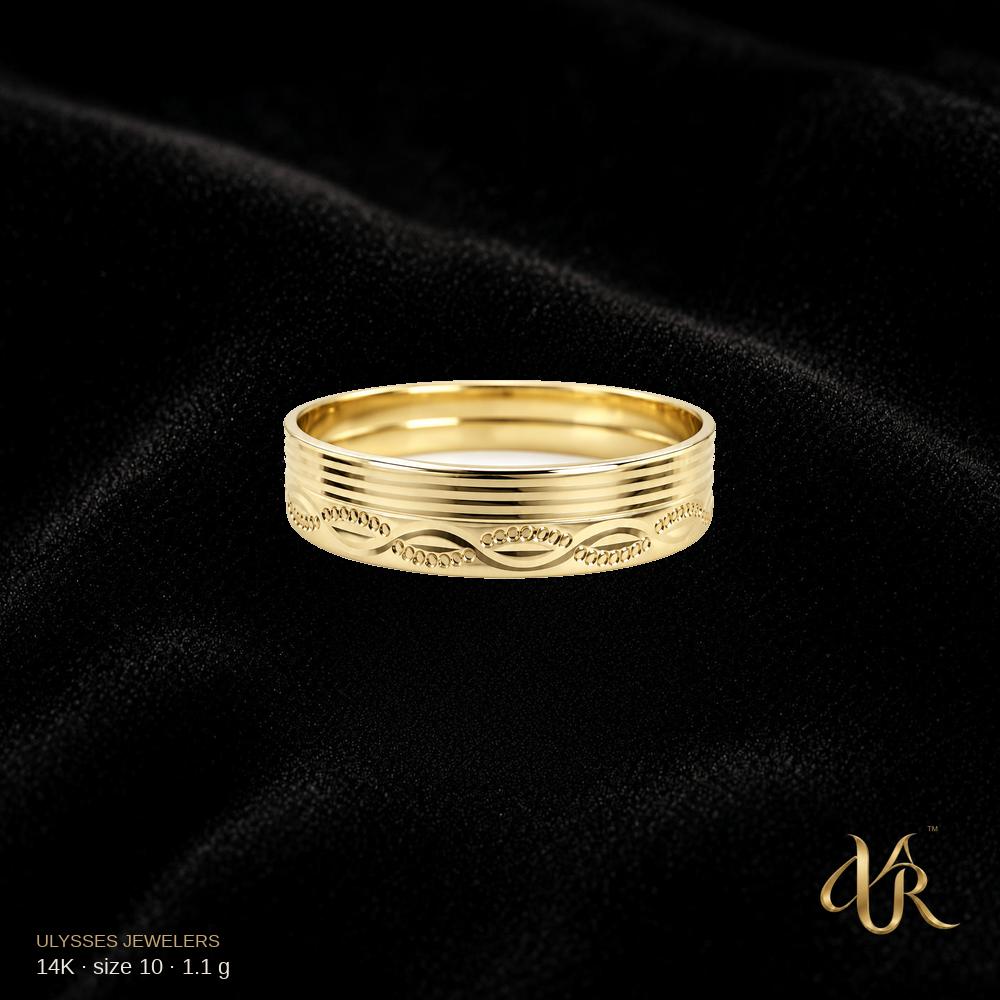 14K Men's Gold Ring, size 10, 1.1 g
