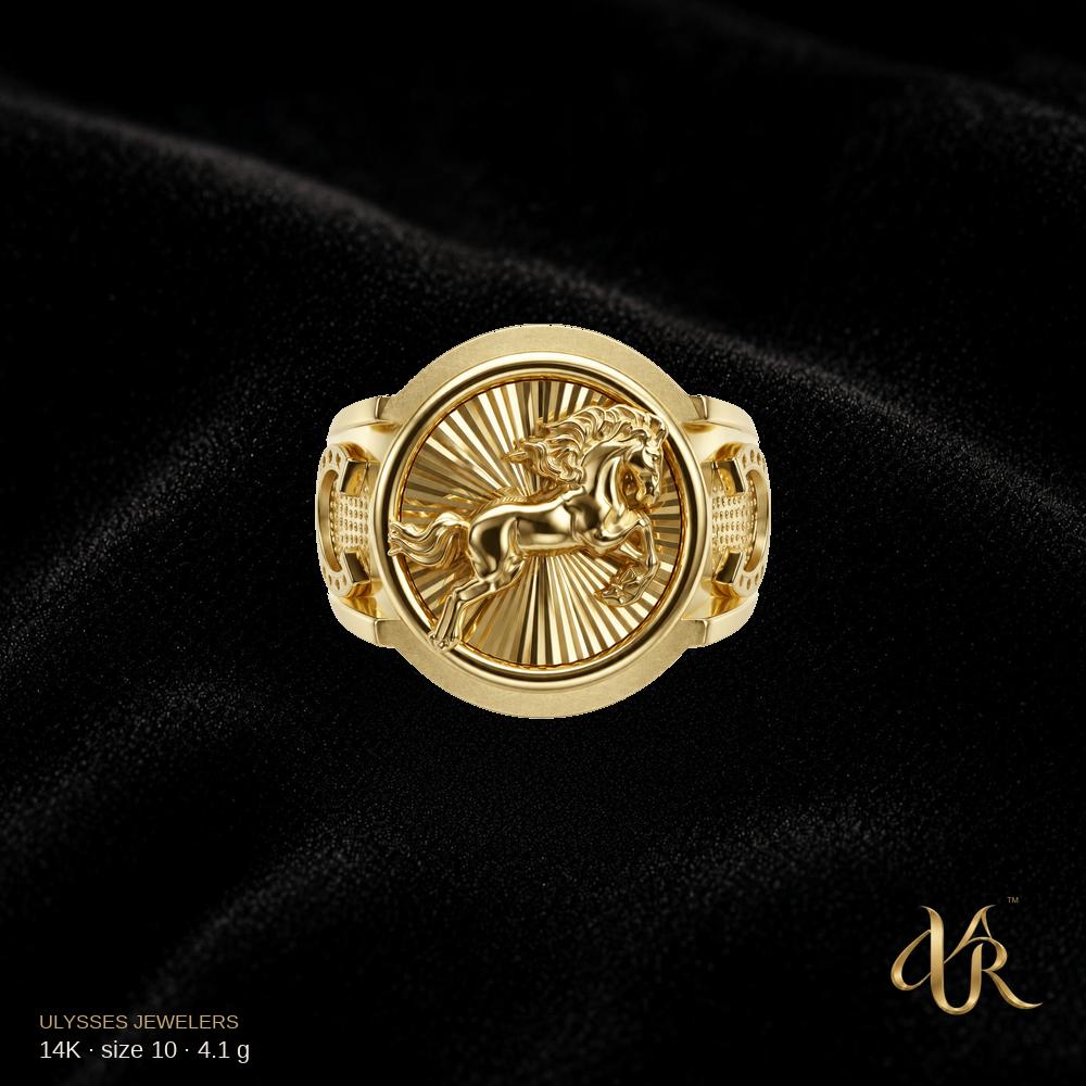14K Men's ring, size 10, 4.1 g