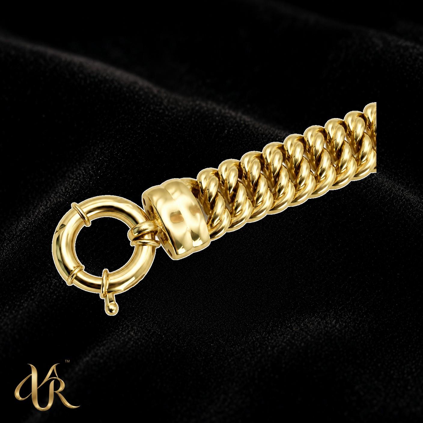 14K 9.4 mm rope — Gold Bracelet