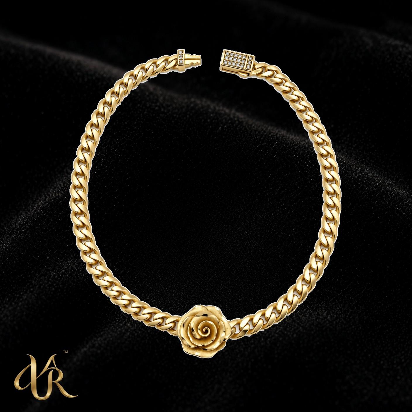 14K Rose curb — Gold Bracelet