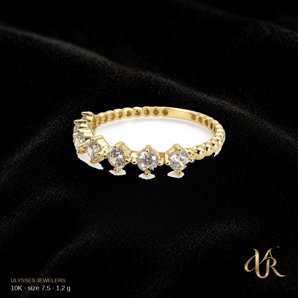 10K Women's Gold Ring, size 7.5, 1.2 g C