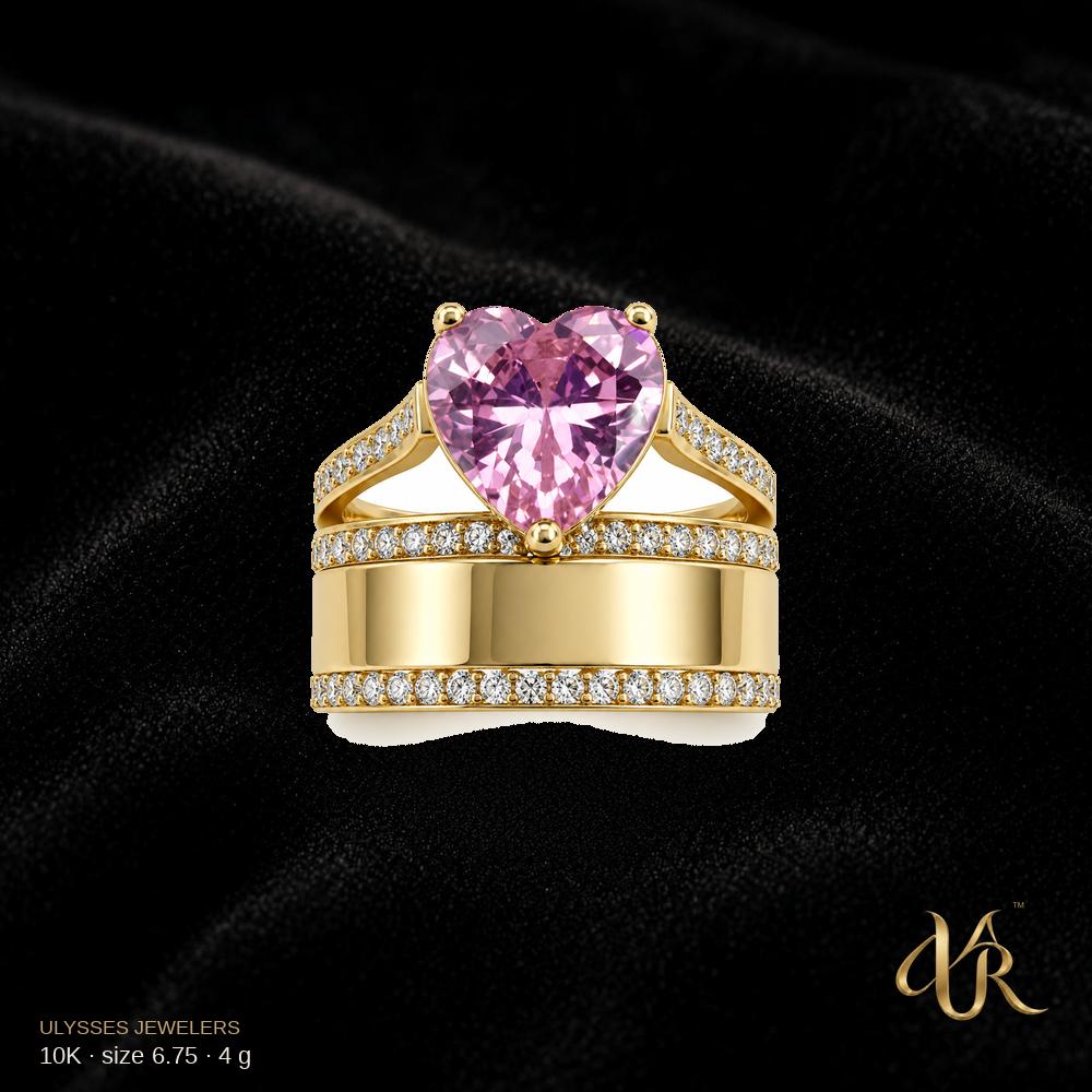 10K Women's Gold Ring, size 6.75, 4 g