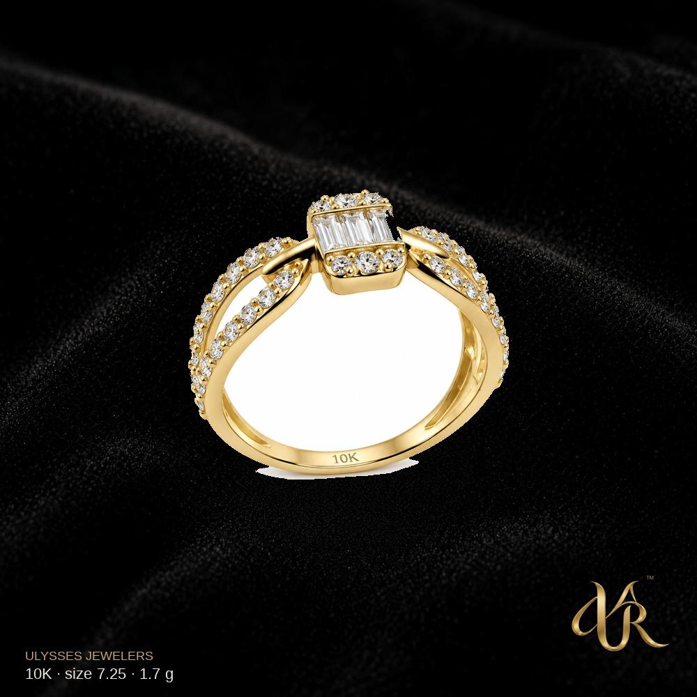 10K Women's ring, size 7.25, 1.7 g B