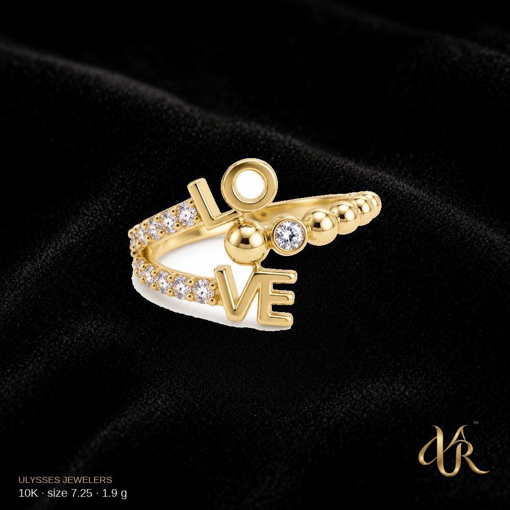 10K Women's Gold Ring, size 7.25, 1.9 g A