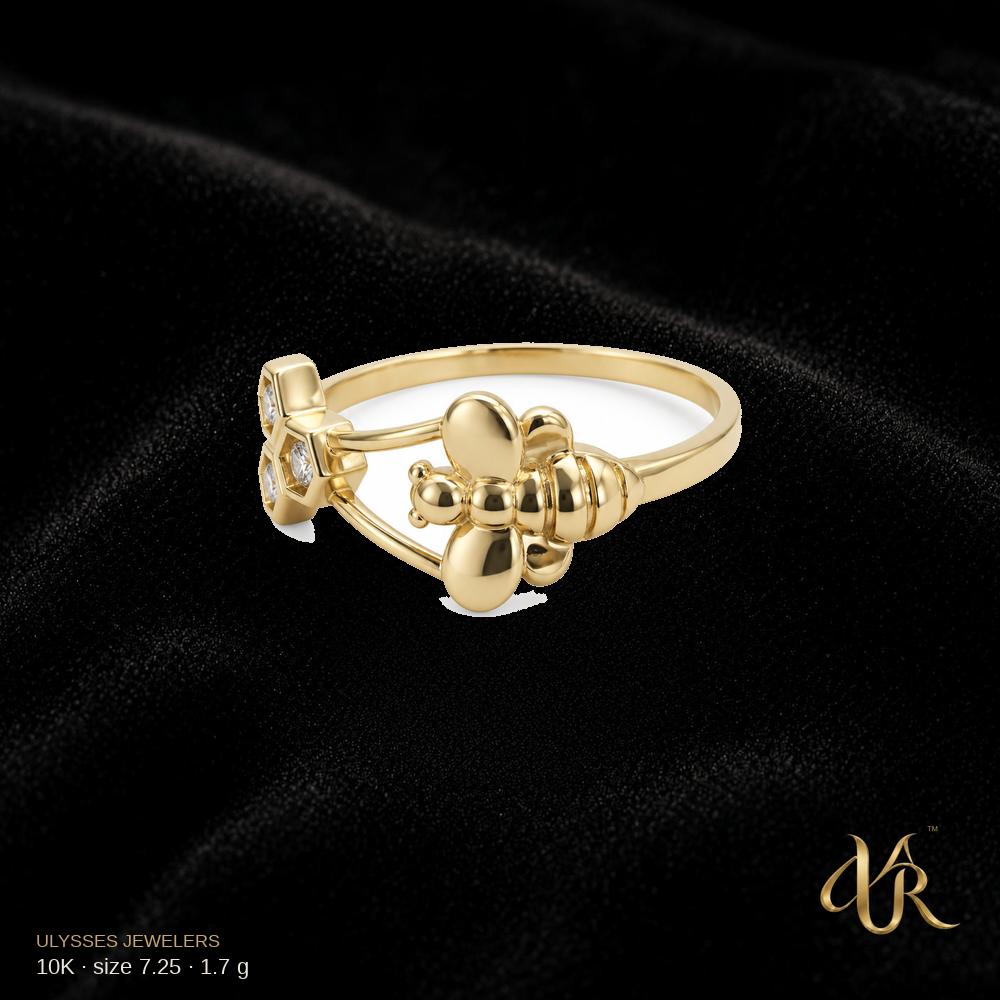 10K Women's Gold Ring, size 7.25, 1.7 g A