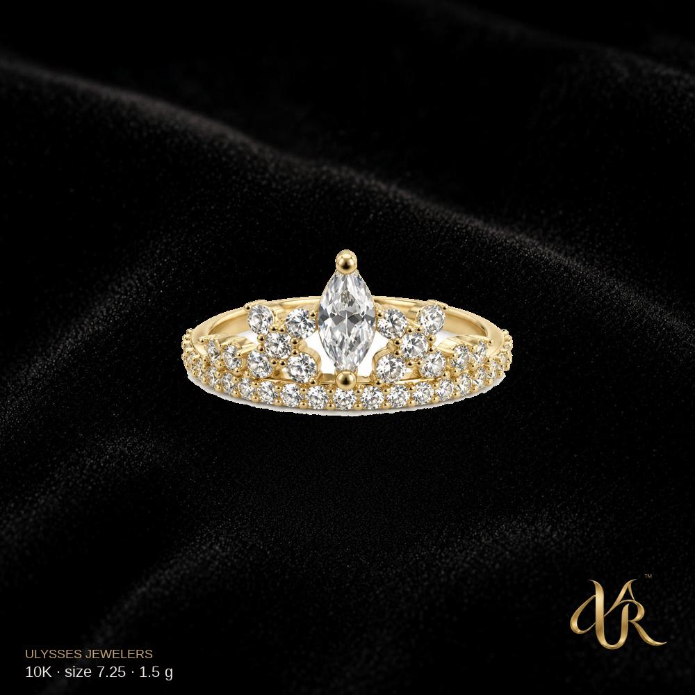 10K Women's ring, size 7.25, 1.5 g A