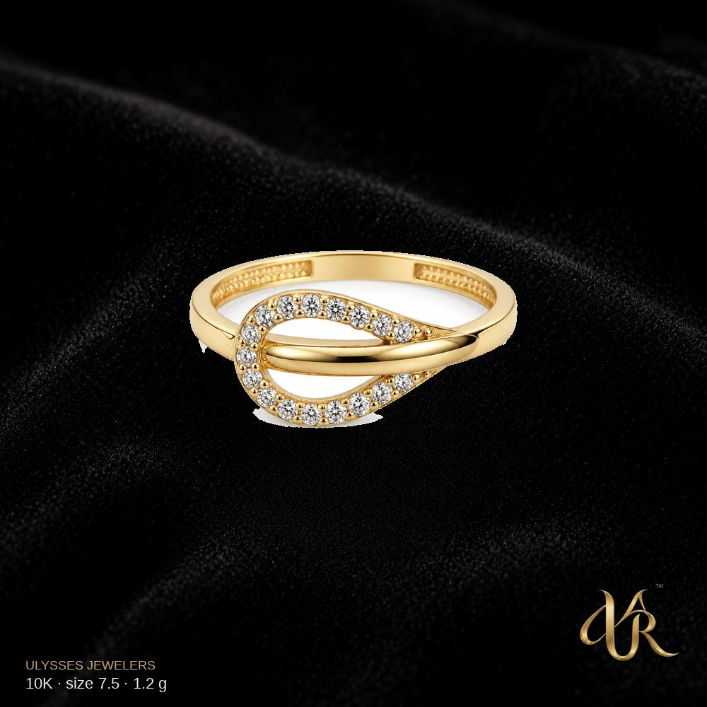 10K Women's Gold Ring, size 7.5, 1.2 g B
