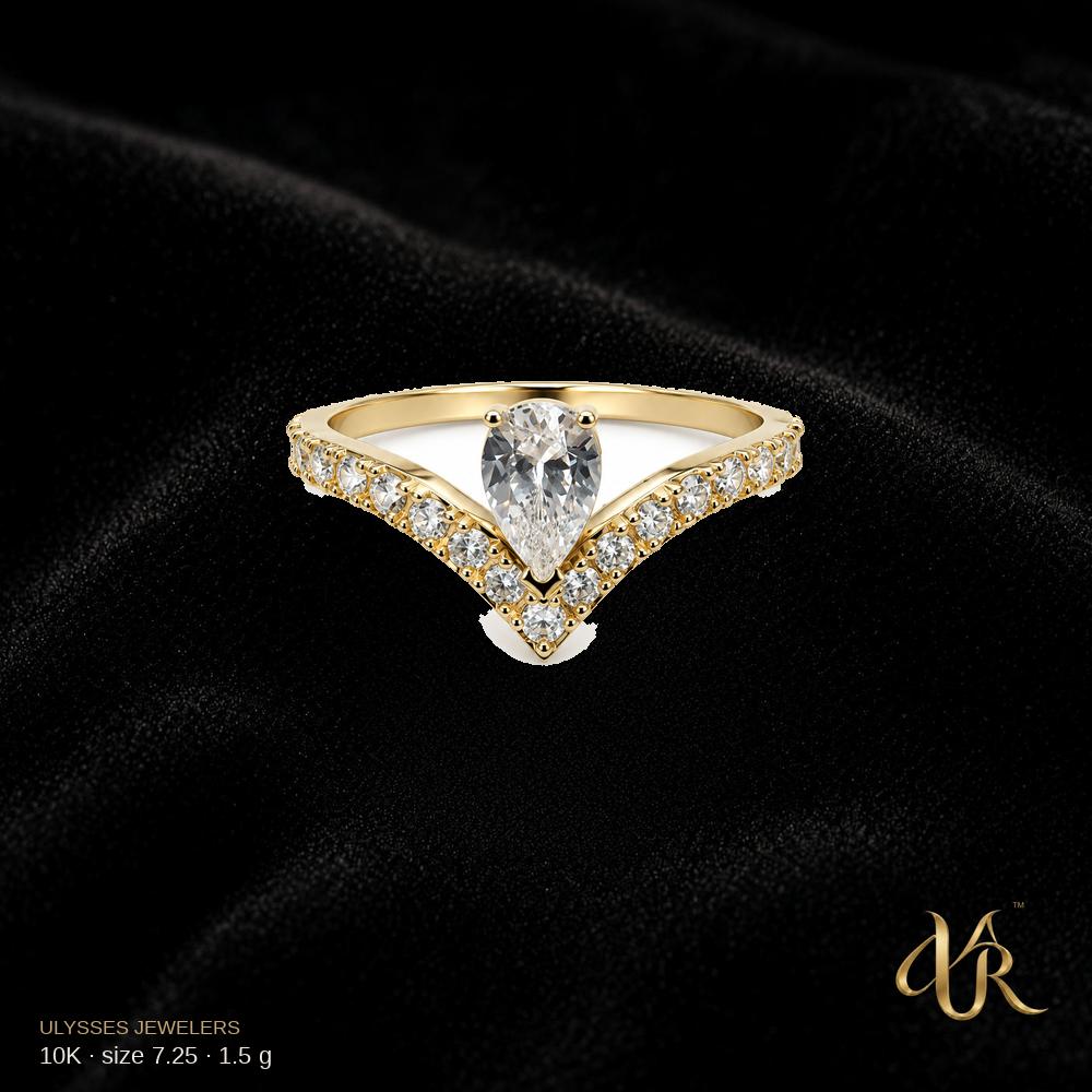 10K Women's Gold Ring, size 7.25, 1.5 g